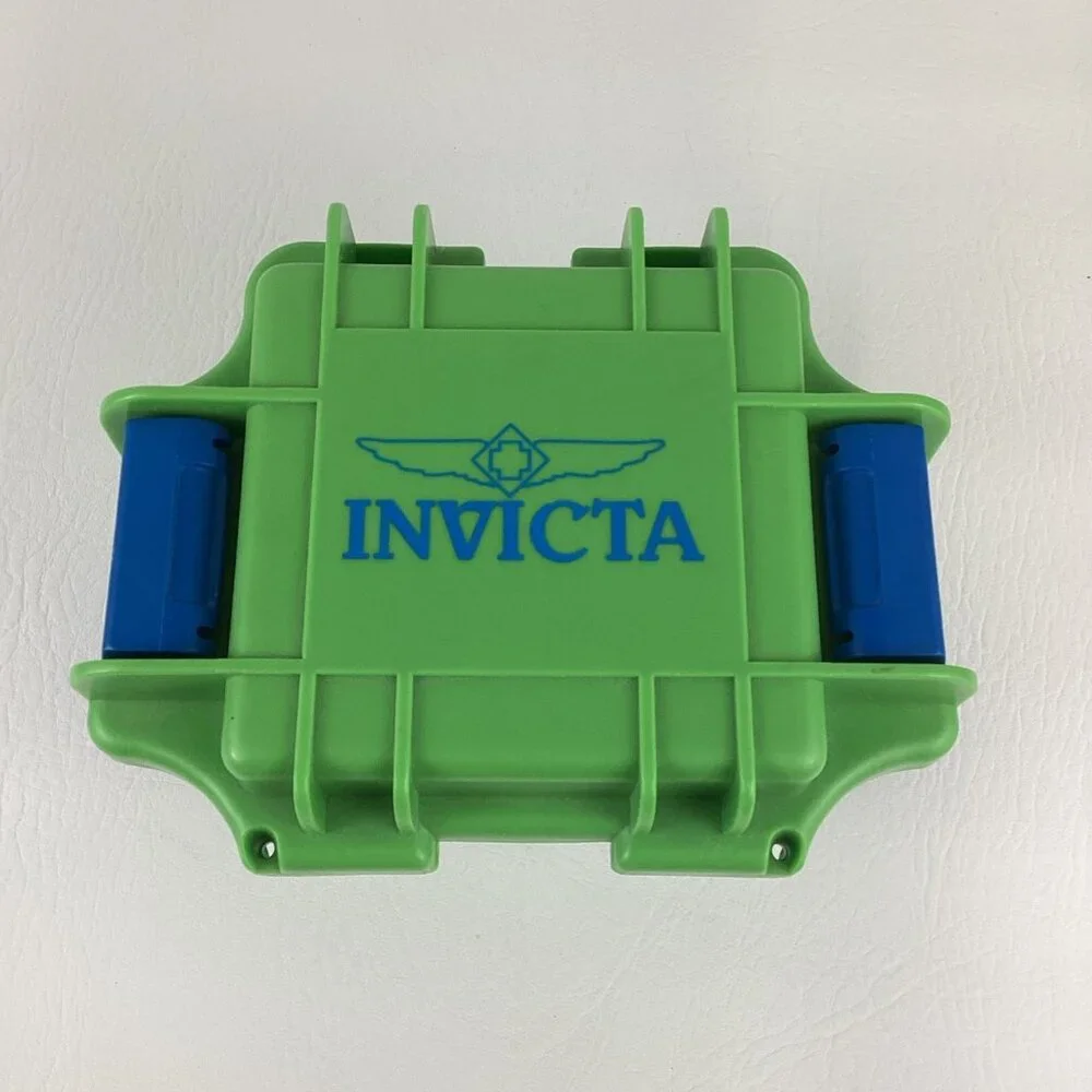 Invicta Impact Resistant Watch Collector Case Store Protect Waterproof Box Green - Picture 2 of 10